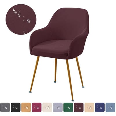 1 Stuk Waterafstotende Hoge Fauteuilhoes Elastische Stoelhoezen Effen Kleur Fauteuilhoezen voor Keuken Hotel Bruiloft black