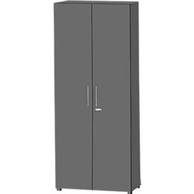 Schäfer Shop  Select Kast Start Off, 6 ordnerhoogten, afsluitbaar, B 800 x D 420 x H 2196 mm, hout, grafiet/grafiet