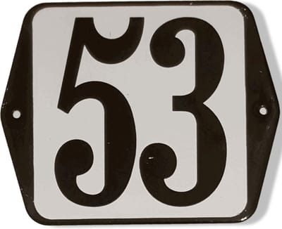 Huisnummer standaard nummer 53