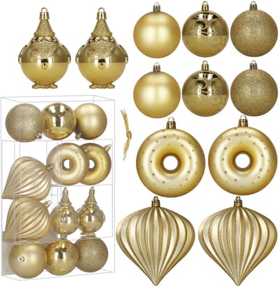 Kerstballen | 12 Stuks | 6 cm | Goud | Onbreekbaar