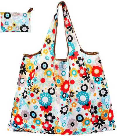 Opvouwbare Herbruikbare Boodschappentassen, Grote Shopper Bag Lichtgewicht Zak Wasbare Handtas, Draagbare Tas voor Dagelijks Gebruik Boodschappen Reizen, 53 x 66 cm