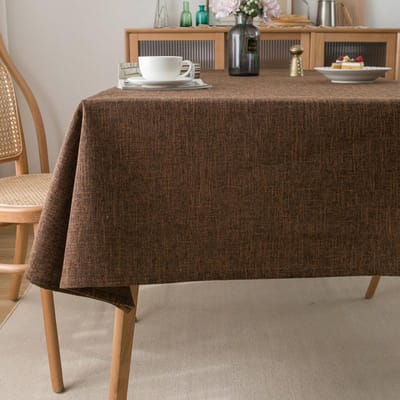 Waterdicht Rechthoekig Tafelkleed, Boerderij Tafelkleed, Krimpbestendig, Zacht en Kreukvrij, Decoratief Stof Tafelkleed 60*60cm koffie