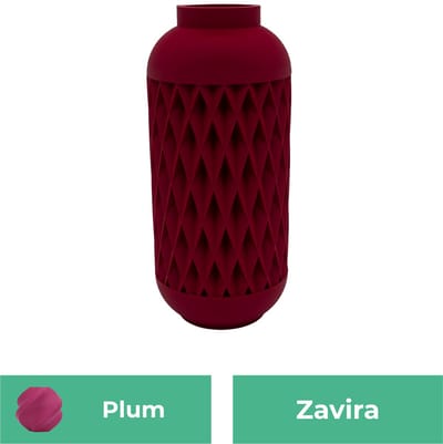 Zavira moderne vaas – Decoratieve vaas - Plum - 3d geprinte vaas – geschikt voor droogbloemen - 20CM