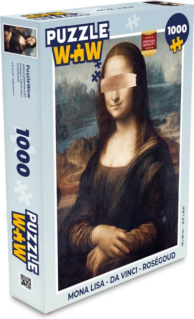 Puzzel Mona Lisa - Da Vinci - Roségoud - Legpuzzel - Puzzel 1000 stukjes volwassenen
