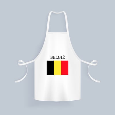 Akyol - belgie Keukenschort - Brussel - belgen - embleem belgische vlag - toeristen - - 82 bij 71 cm