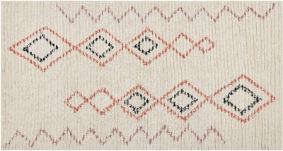 GUWAHATI - Laagpolig vloerkleed - Beige - 80 x 150 cm - Katoen