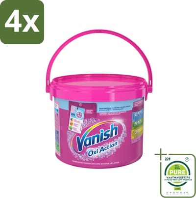 Vanish Oxi Action - Vlekkenverwijderaar - Wasbooster - Gekleurde Was - 2.7 Kg - Voordeelverpakking - 4 stuks - Vlekkenverwijderaar - Wasbooster