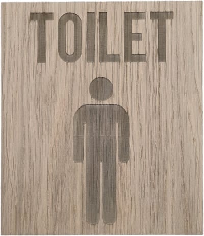 Bordje Toilet pictogram man - groot