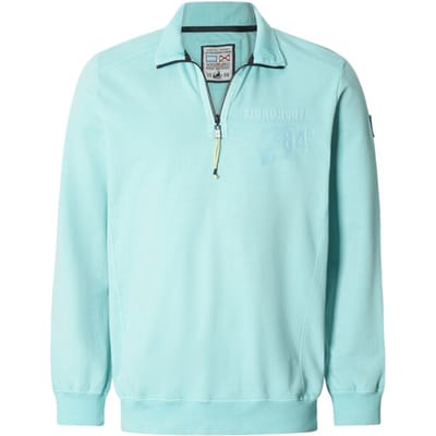Jan Vanderstorm herren Sweatshirt - 52/54 - turquoise - Plus Size