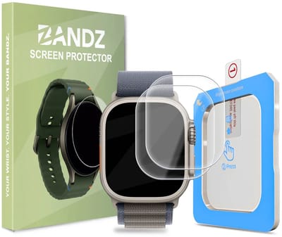 Bandz Gehard Glas Screenprotector (2 Pack) 49mm met One-Click installatietool – geschikt voor Apple Watch Ultra / Ultra 2 / Ultra 3 (49mm) - Helder - Krasbestendig - Bubbelvrij