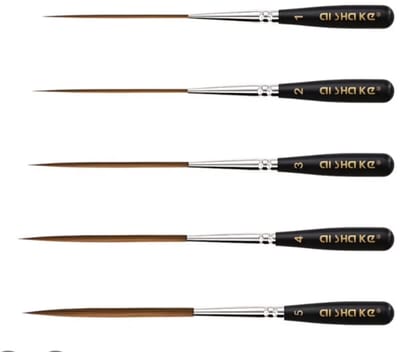 Long Liner Brush Set – 5-delige voor Fijne Lijnen en Precisiewerk