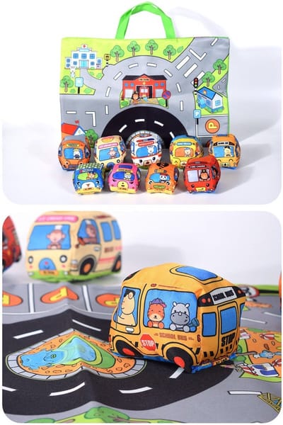 Spelgoed auto-Speelgoed auto10set-9 auto's &speelkleed-Montessori Speelgoed-Baby speelgoed - Sensorisch speelgoed - Speelgoed 1 Jaar - Speelgoed 2 Jaar