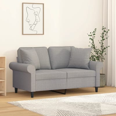 vidaXL - Sierkussens - 2 - st - 40x40 - cm - stof - lichtgrijs