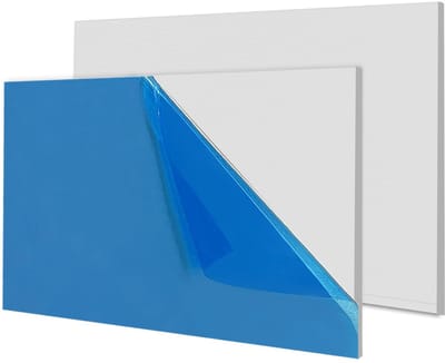 Aluminium Plaat - Metalen Plaat - Modelbouw Knutselen - Met Beschermfolie - 100x200x0.8 mm - Zilver