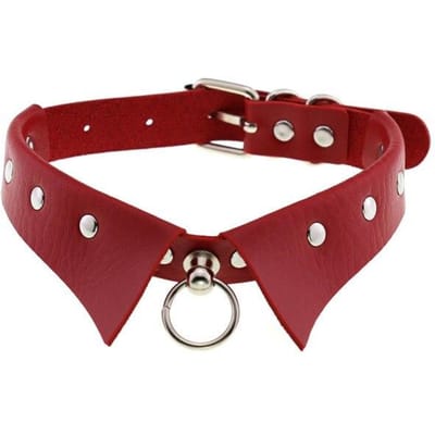 Punk Goth Rode PU Leer Choker Halsband Sexy Spike Nekband Sleutelbeen Kettingen Voor Vrouwen Mannen Sieraden Gotische Accessoires brown