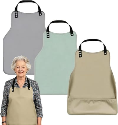 Slabbetjes voor volwassenen - Eetdoeken senioren - Kleding beschermen - Met kruimelvanger - 3 stuks - Niet gespecificeerd