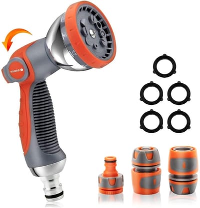 Verbeterde Tuinslang Spuitpistool Set met 10 Verstelbare Spuitstanden, Ergonomisch Ontwerp voor Auto Wassen, Huisdier Douchen en Tuin Water geven
