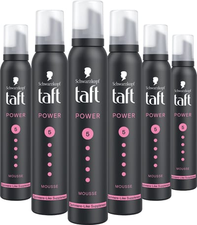 Taft Power Cashmere Mousse - Haarstyling - Haarmousse - Voordeelverpakking - 6x 200 ml