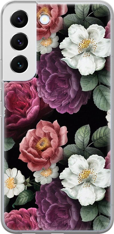 Leuke Telefoonhoesjes - Hoesje geschikt voor Samsung Galaxy S22+ - Flowers - Soft case - TPU - Bloemen - Multi
