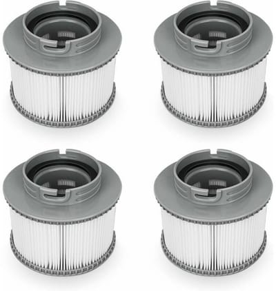 TOVBMUP 4 Stuks Poolfilterpatronen - Filterpatronen voor Bubbelbad - 11x8,7cm - Duurzaam en Praktisch - Geschikt voor MSPA Bubble Spa Whirlpools Alle Modellen - Kunststof