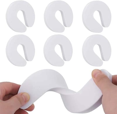 Veilige Deurstopper voor Kinderen - 8 Stuks - Witte Schuim, Zacht en Flexibel, Kindvriendelijk Ontwerp