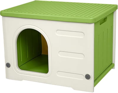 Kattenhuis voor Buiten - Kattenhok Binnen - Kattenbench - Kattenren - Groen en Wit