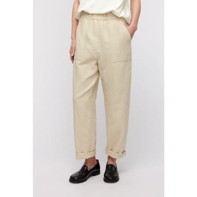 Knitted Mason Pants Sand Maat: S | Straight Broeken Outlet | Dames | Beige