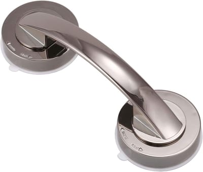 Badkamer Handgrepen - Zuignap Steunen - Veiligheid Thuis - Vacuüm Lock Systeem - 16.5 x 6.5cm - Grijs