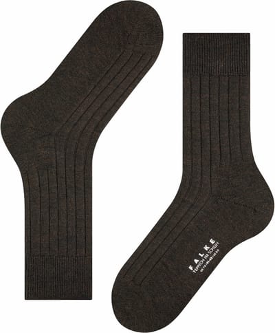 FALKE Teppich im Schuh eenkleurig wol sokken heren bruin - maat 45-46