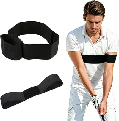 2 x golfgreeptrainer, golf-trainingshulp, verstelbaar, voor armen, golfaccessoires, voor beginners, mannen en vrouwen