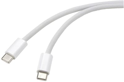 Renkforce RF-6056882 USB-kabel USB-C stekker, USB-C stekker 1.00 m Wit Verdraaide paren