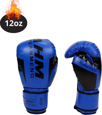Nivard Bokshandschoenen - Kickboks Handschoenen - Boxing Gloves Set - Vecht Handschoenen - Heren - Dames - Blauw - 12 oz