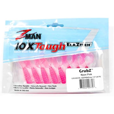 Zman Soft Lure GrubZ 2,5 Inch 8/Pack Neon Roze (7708)
