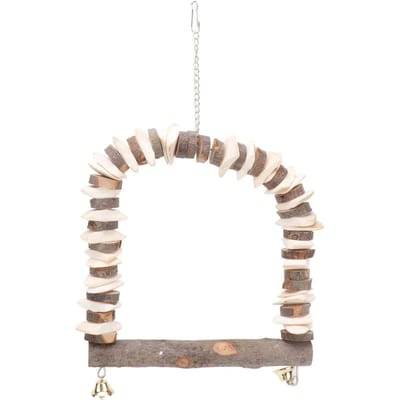 Jouet Balançoire pour Oiseaux Balançoire Suspendue Perchoir Support pour Petites Perruches Perroquets Oiseaux et CacatoèsL L