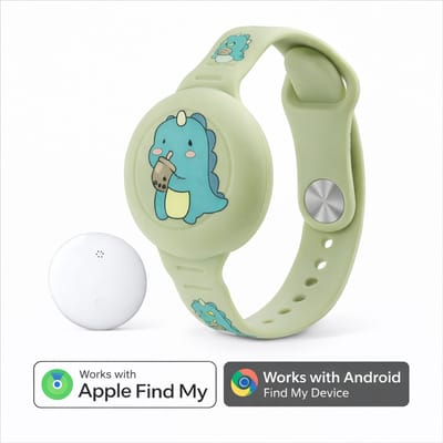 Kinderhorloge - gps armband – werkt met Apple Find My - Kinderhorloge met gps - Bluetooth Tracker – Kinderhorloge jongen - Kinderhorloge meisje - Waterdicht – Inclusief tracker - Met geluidssignaal