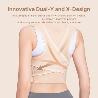 Yanbiguo Naadloze Houding Corrector Brace Voor Mannen Vrouwen Taille Ondersteuning Past Onder Kleding Bovenrug Pijnverlichting S kaki