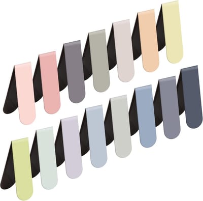 Magnetische Bladwijzers - Boekenleggers - Boeken Markeren - Handig Compact Ontwerp - 15 Stuks - Veelkleurig