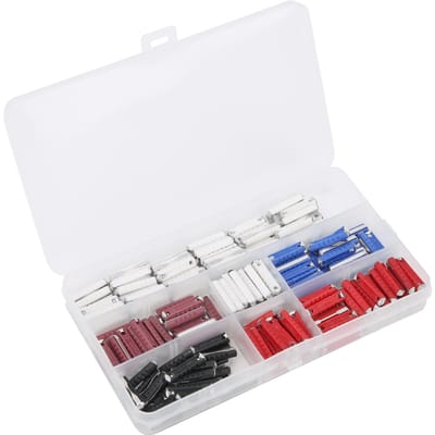 200 STUKS Torpedo Vormige Auto Zekeringen Kit 5AMP 8AMP 16AMP 25AMP 40AMP voor Oost-Europese Auto white