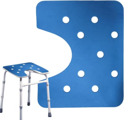 Douchestoelkussen - Badstoelmat - Veilig Douchen - Antislip met Zuignappen - 35 x 24 cm - Meerkleurig