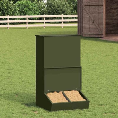 vidaXL - Varkensvoeder - Olijf - Groen - 55 - x - 51 - x - 91,5 - cm - 20 - kg