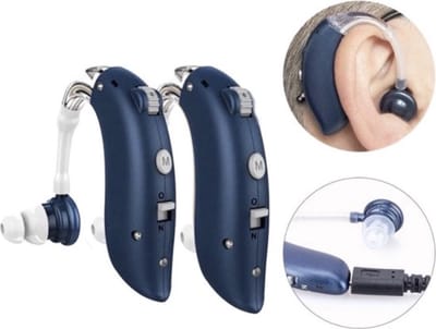 medj-Gehoorapparaat met geluid reductie -digitaal-intelegentie - Beige - 2 Stuks Links & Rechts - Oplaadbaar met kabel