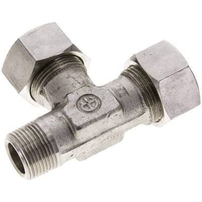 18L & M22x1.5 (con) RVS L-vorm Snijringkoppeling Buitendraad 315bar ISO 8434-1