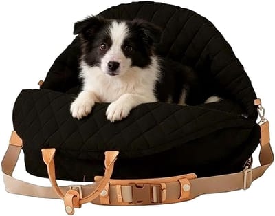 Honden autostoeltje - Huisdier autostoel - Veilig reizen - Antislip basis - 40 x 30 x 6 cm - Zwart