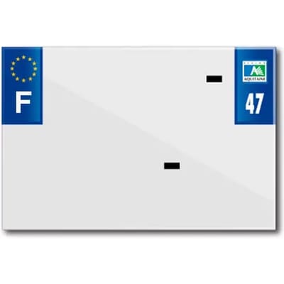 PVC nummerplaatstrip met bedrijfsnaam Top Plaq 47