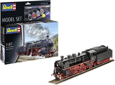 Revell Modelbouwpakket Militaire voertuigen - 62167 Baureihe 18 505 - Tender 2'3' T 38 - Stoomlocomotief - Model Set Plastic - 1:87 - Modelbouw