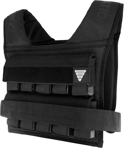 Gewichtsvest - Verstelbaar vest - Krachttraining fitness - Compact ontwerp - 10 kg of 20 kg - Zwart