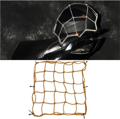 Dailygoods- Opbergnet Elastisch - Reflecterend - 40 x 40 cm (rekbaar 80 x 80 cm) - Slijtvast - Duurzaam - Geschikt voor Motorfietsen/E-bikes - Laadnet
