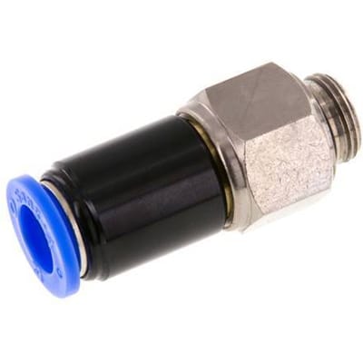 12mm & G3/8'' Draaidoorvoer Insteek Buitendraad Vernikkeld Messing/PBT NBR