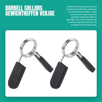 Dailygoods- Barbell Collar 25mm - 2 Stuks - Schokbestendig - Antislip - Geschikt voor Gewichtheffen - Eenvoudig in Gebruik - Gewichtschijf