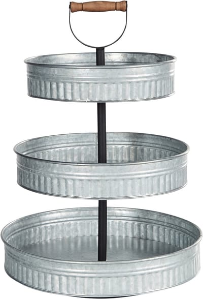 KOUIGN - Etagère - Zilver - 3 lagen - IJzer